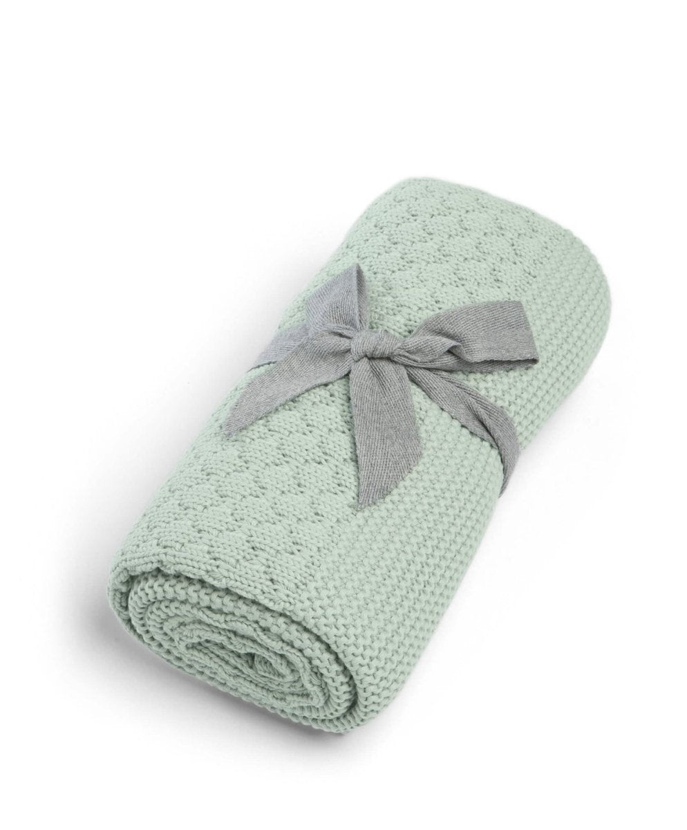Welcome To The World Seedling Knitted Blanket - Blue/Green | Blanket | Mamas & Papas for Mamas & Papas LB - 6hr