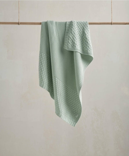 Welcome To The World Seedling Knitted Blanket - Blue/Green | Blanket | Mamas & Papas for Mamas & Papas LB - 6hr