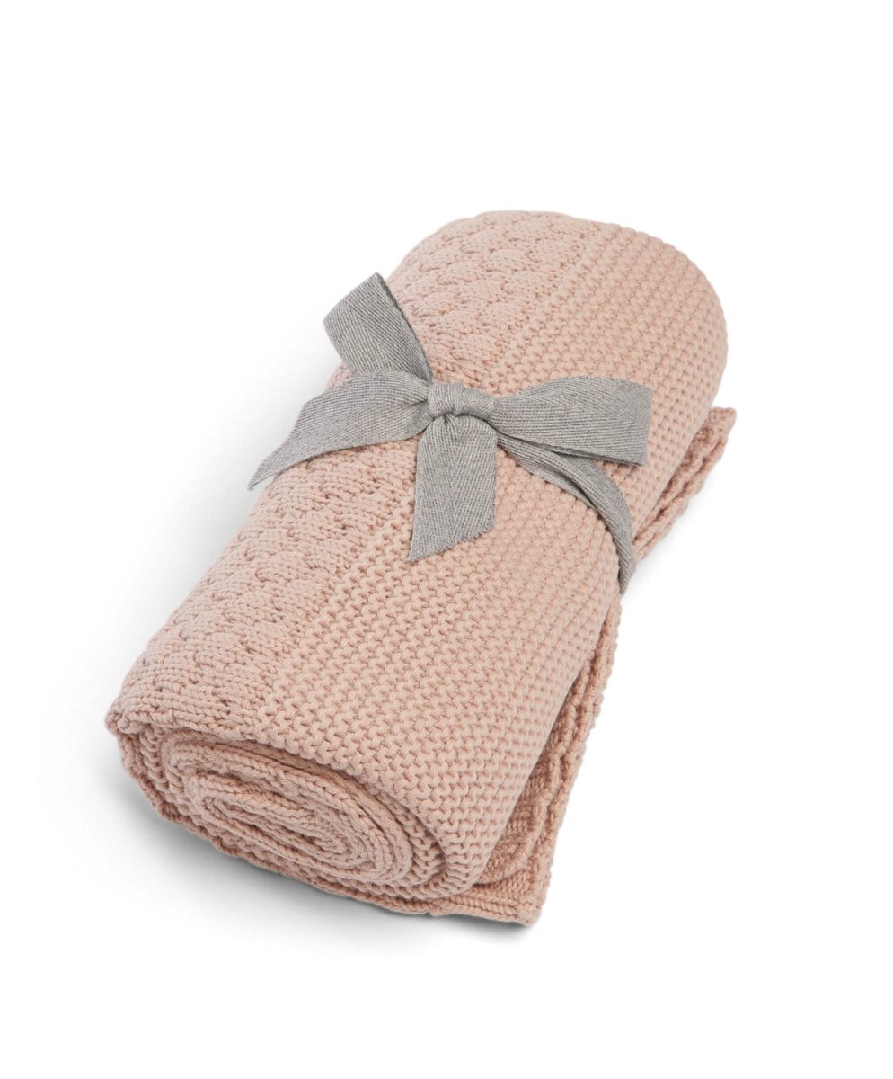 Welcome To The World Seedling Knitted Blanket - Pink | Blanket | Mamas & Papas for Mamas & Papas LB - 6hr