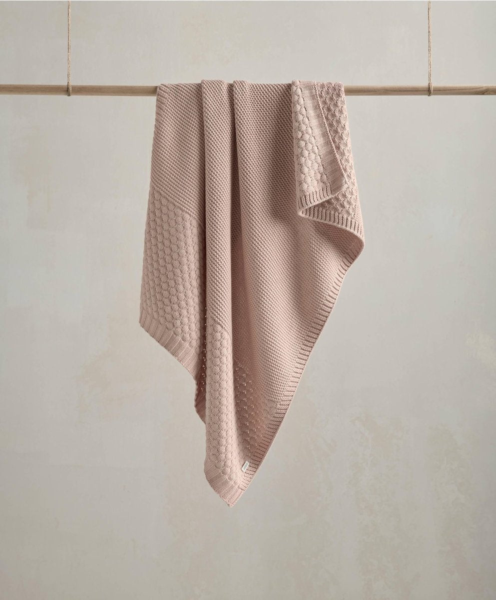 Welcome To The World Seedling Knitted Blanket - Pink | Blanket | Mamas & Papas for Mamas & Papas LB - 6hr