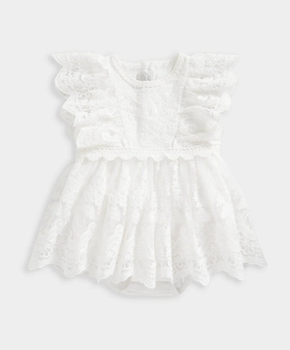 White Lace Frill Romper | Romper | Mamas & Papas for Mamas & Papas LB - 6hr