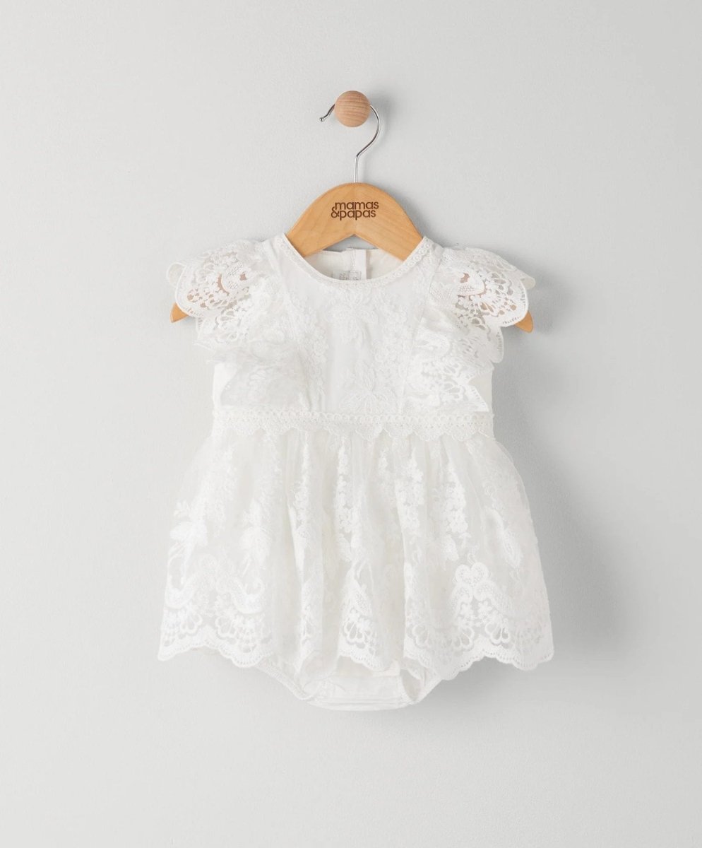 White Lace Frill Romper | Romper | Mamas & Papas for Mamas & Papas LB - 6hr