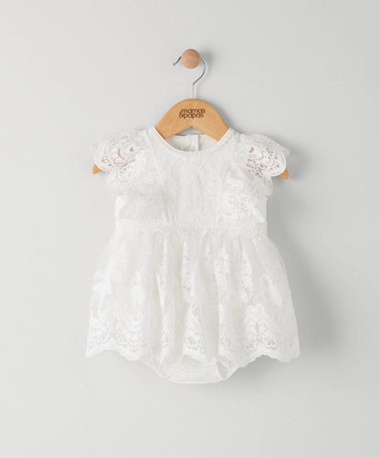 White Lace Frill Romper | Romper | Mamas & Papas for Mamas & Papas LB - 6hr