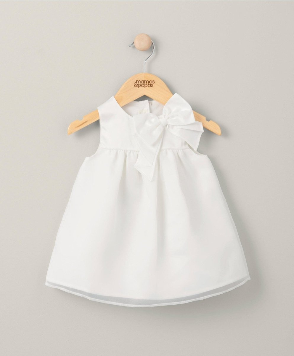 White Organza Bow Dress | Dress | Mamas & Papas for Mamas & Papas LB - 6hr