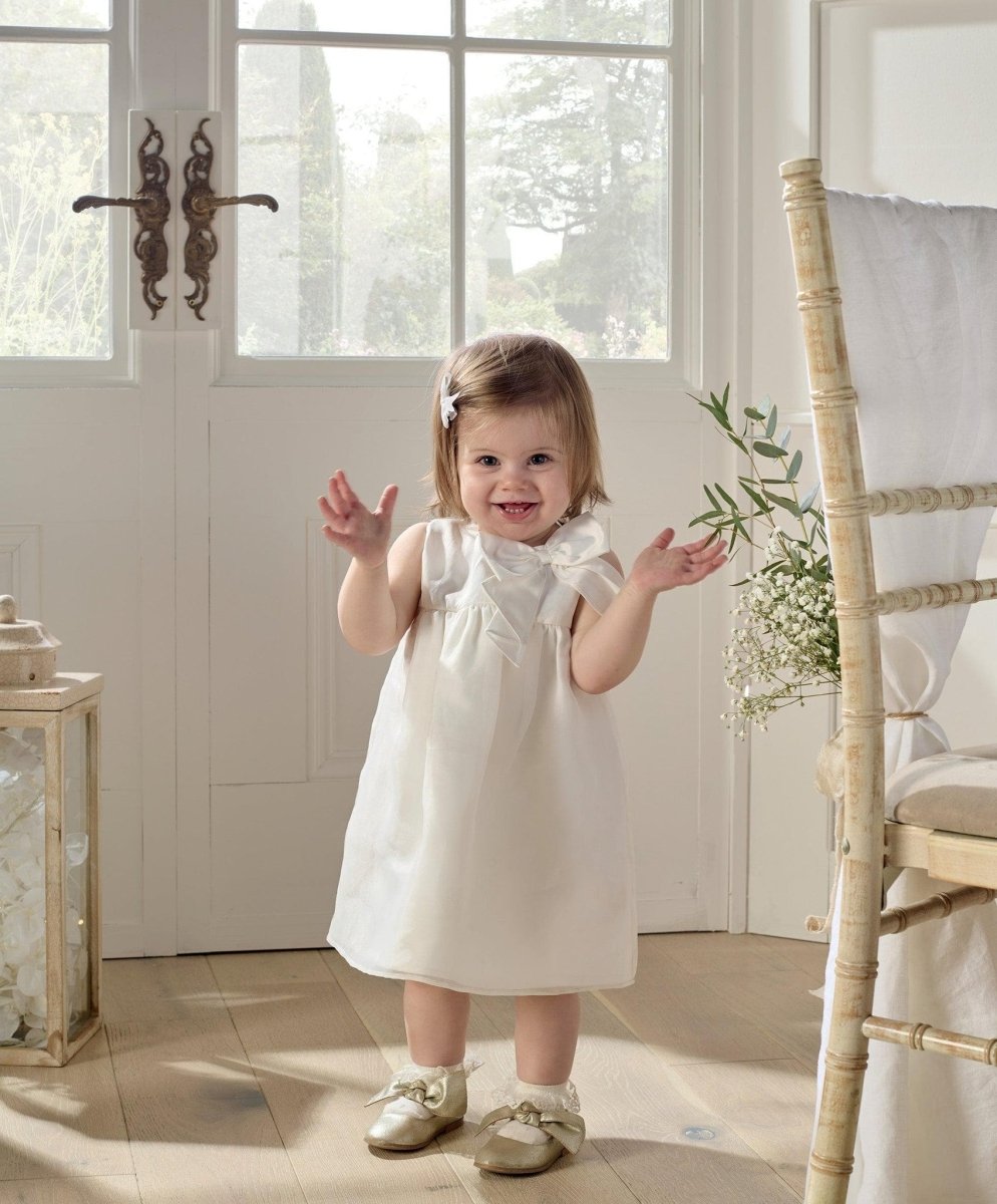 White Organza Bow Dress | Dress | Mamas & Papas for Mamas & Papas LB - 6hr