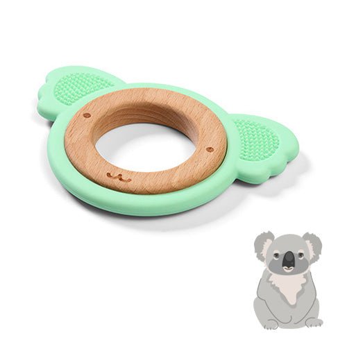 Wooden Silicon Teether | Teether | Babyono for Mamas & Papas LB - 6hr
