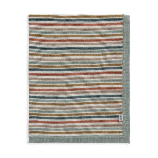 Woven Cotton Blanket with Colored Stripes | Blanket | Mamas & Papas for Mamas & Papas LB - 6hr