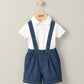 Woven Dungarees & Bodysuit - Blue | Set | Mamas & Papas for Mamas & Papas LB - 6hr