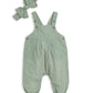Woven Dungarees & Headband - Green | Dungaree | Mamas & Papas for Mamas & Papas LB - 6hr
