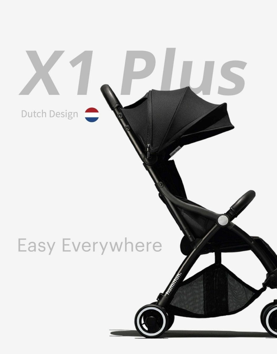 X1 Plus Stroller with MagicFold - Black | Stroller | Hamilton for Mamas & Papas LB - Baby Gear