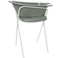 Breeze green baby bath tub on white metal stand with round base and legs