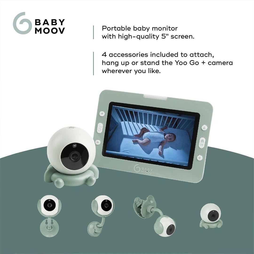 YOO Go Plus 5" HD Video Monitor - Green | Baby Monitor | Babymoov for Mamas & Papas LB - Baby Monitors