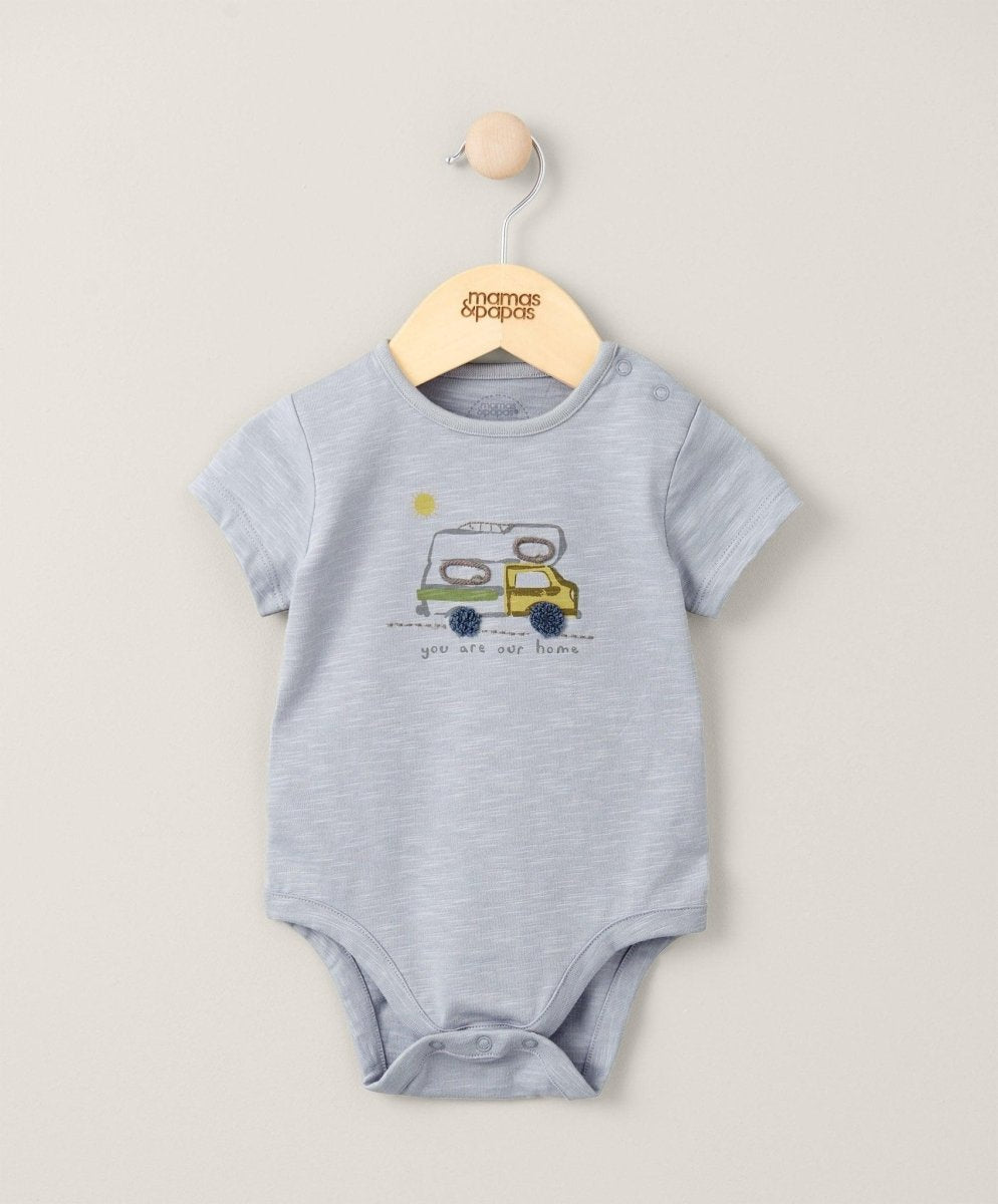 You Are Our Home Bodysuit - Blue | Sleepsuit | Mamas & Papas for Mamas & Papas LB - 6hr
